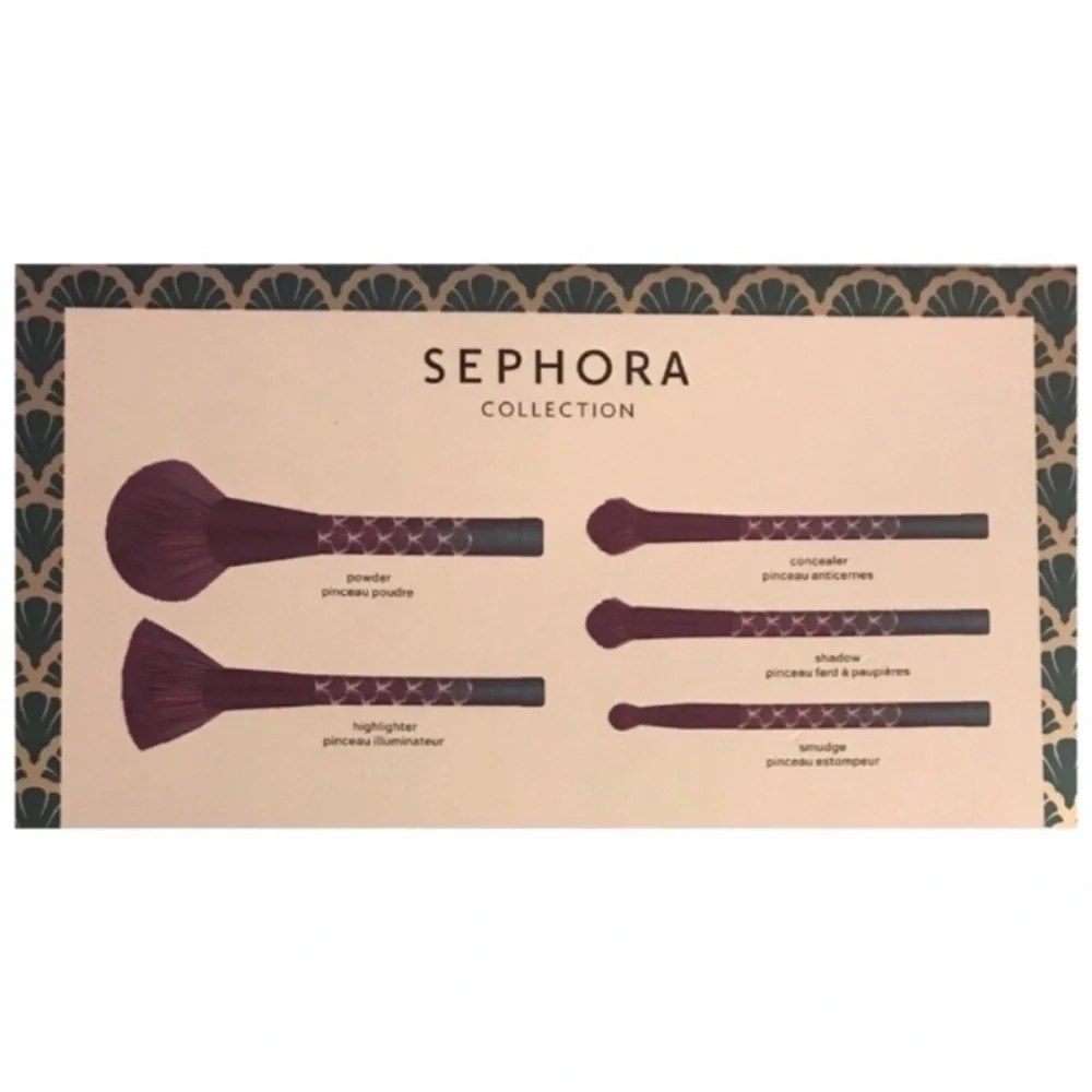 Sephora Collection Ocean Crush Fan 5-Piece Brush Limited Edition Set